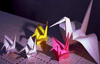 Image of paper cranes
